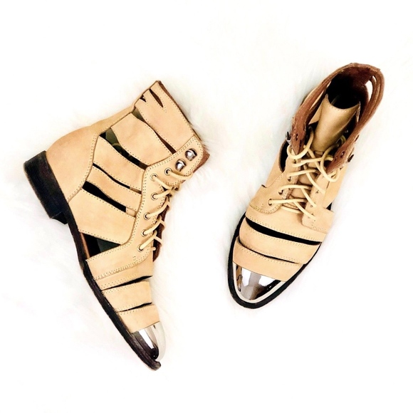 Jeffrey Campbell Shoes - JEFFREY CAMPBELL Slashed Cap Combat Boots